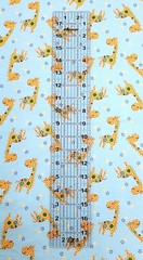 A.E. Nathan Baby Giraffes on Blue Cotton Flannel Fabric by the Yard
