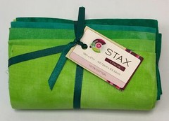 Creative Cuts Cotton Fabric Texture Bundle Stax Green 5 Pieces 18 x 21 inch