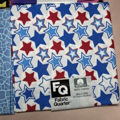 Lot of 6 Fat Quarters Cotton Unique Bulk Dog Cat Moon Stars Butterfly Crackly