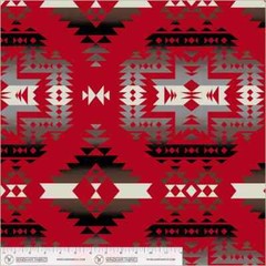 Red Canyon Native American Fleece Fabric – 60″ Wide – Sold by The Yard & Bolt