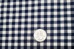 Robert Kaufman Fabric Sevenberry Navy and White Gingham check 36″x43″