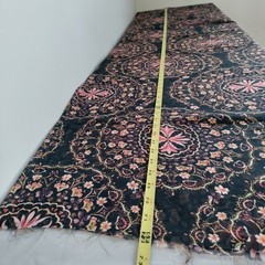 Star Fabrics Inc. Black Floral Sheer Polyester Chiffon Fabric 60×72″