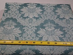 Sage Green Floral Damask Jacquard Upholstery Fabric – 52″ x 42″