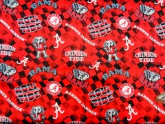 ALABAMA CRIMSON TIDE ROLL TIDE LETTERS “A” BRAND NEW 1/2 YARD 100% COTTON
