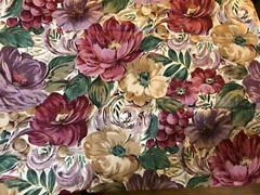 F-2022 520 Mill Creek Fabrics-Screen Print-Zepel-Large Floral/Gold 40 x 54″