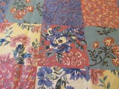 Cotton FABRIC Floral Blocks Cheater Quilt Multicolored 1yd 6″ x 44