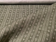 1.75YD PARKER & JULES Birdlip Hunter Colorway 100% Oyster Linen Fabric Belgium