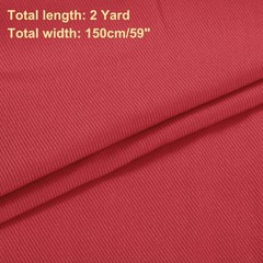 Denim Fabric 12OZ 59 Inch for Cotton 2 Yards Red