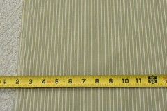 By 1/2 Yd, Vintage, Tan & White Striped Cotton, Shirting etc., V255