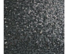 Luxury Sequin Dance Wear Stretch Fabric Material – BLACK