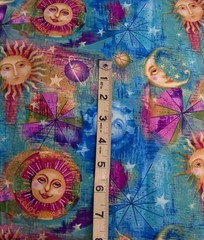 Novelty Celestial Astrology Sun Moon Stars Sky Planets Multicolored 18″x13″