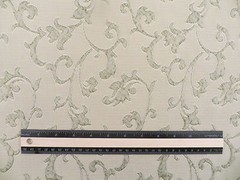 Moonlight Scroll, an allover textured decorator material on linen/rayon blend