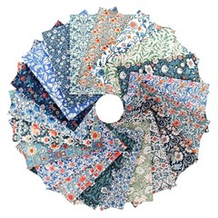 Quilting Fabric Squares Floral Patchwork 10×10 Cotton Precut 20Pcs Vintage (71