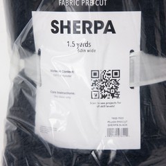 Black Sherpa Fabric Pre Cut 1.5 Yards Lot 2