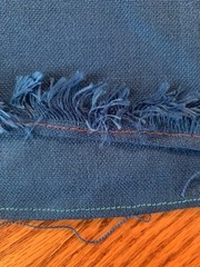 Vintage Royal Cobalt Blue 4.25 Yards Linen Fabric Polyester Cotton Costume 52”