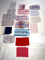 110 pcs thin cotton quilting squares, 3.75″x3 3/8,” 18 different colors/patterns