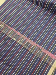 Blue Striped JOANN Quilting Cotton Vintage Deadstock Colorful Sewing Fabric