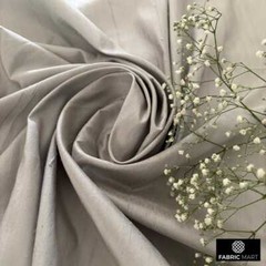 Light Gray Silk Dupioni Fabric By The Yard, 41 inches width Gray Silk Fabric