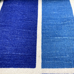 VTG 60s 5th Avenue Design Screen Printed Fabric Mid Century Modern 56 x 50 Blue