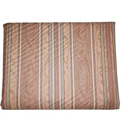 10 Yards Decorative Fabric Striped Polished Cotton Tan Blue Mauve 55 x 362
