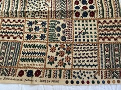 OOP Hoffman International Fabrics ~ “Country Stitches” Embroidery ~ FAT QUARTER