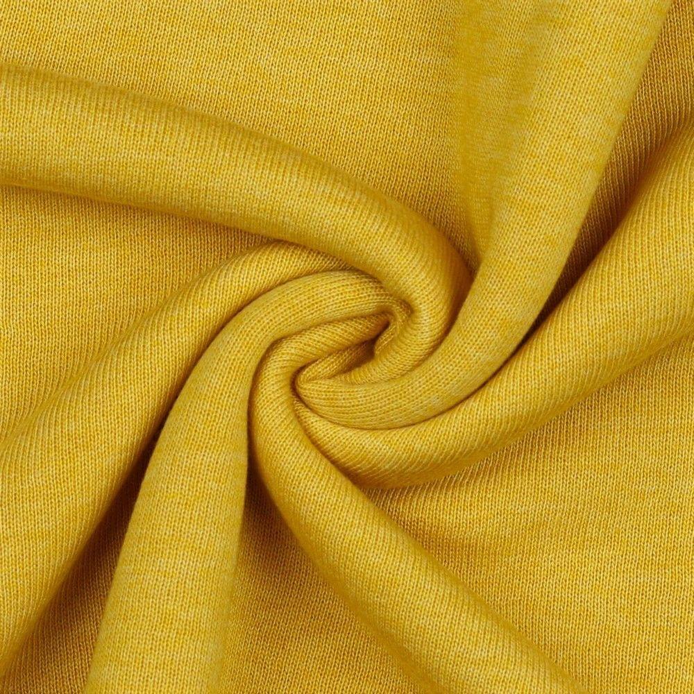 Cotton Sweatshirt Knitted Jersey Fabric Material – YELLOW