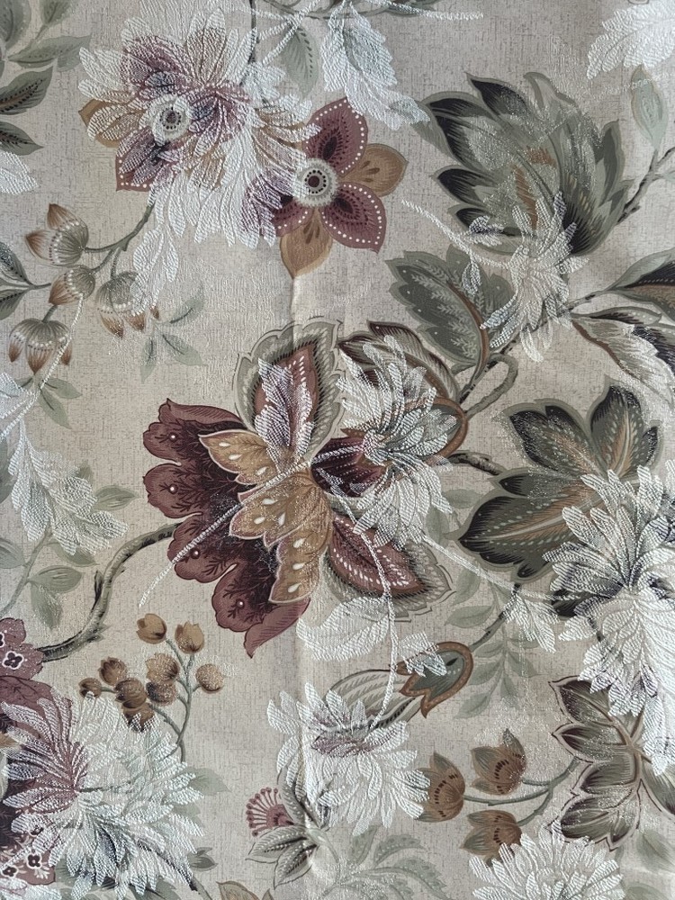 NEW GORGEOUS BROCADE SATIN SILKY FABRIC 2 YARDS BY 56″