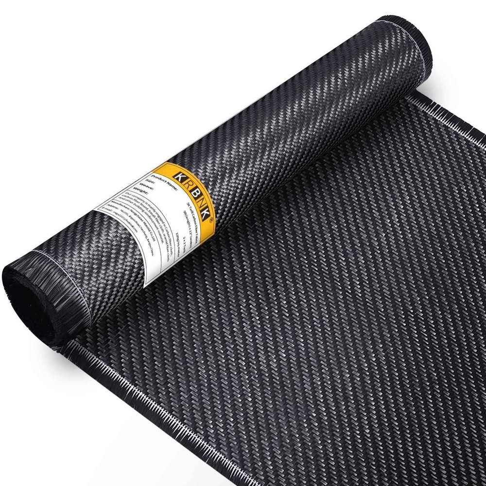 10ft x 12″ Carbon Fiber Cloth Roll, 3K/220g Carbon Fabric, 2×2 Twill Weave Ca…