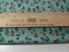Light Teal floral print cotton…….One Yard