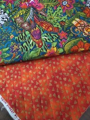 Unique- Quilted Animal Fabric 2 Pieces Each Approx 45″X44″