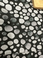 Extra wide backing quilt fabric 108” black & greys pebbles. 8 yards available