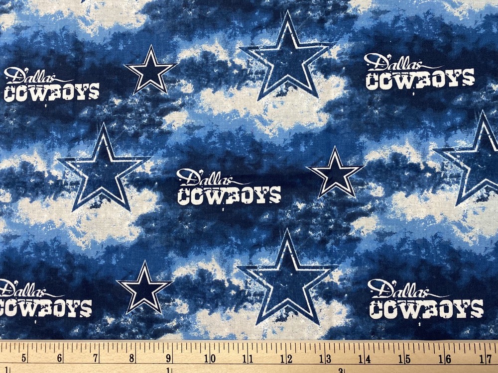 NFL DALLAS COWBOYS football, 2009 Design, HALF Yard (18”x58”) 100% Cotton Fabric