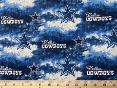 NFL DALLAS COWBOYS football, 2009 Design, HALF Yard (18”x58”) 100% Cotton Fabric