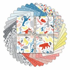 Charm Squares Can Animals Count 5 x 5 Inch Maywood Studio 42 Pieces