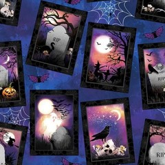 Studio E Quilting Fabric by the 1/4 yard Halloween Bones and Bouquests Patches