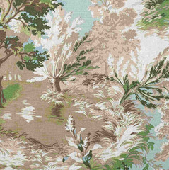 THIBAUT CURTAIN FABRIC DESIGN Lincoln Toile 1.7 METRES BLUSH LINEN BLEND