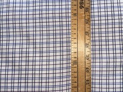 By 1/2 Yd Blue Black White Homespun Plaid Cotton Fabric BTHY