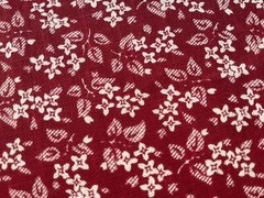 Fabric Simple White Flower Red 44″ X 60” 854