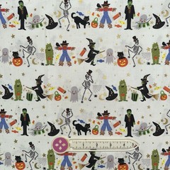 FERN’s FAT 8 SCRAP 9X22 H’ween Parade Cream Metallic/Rifle Paper Co/Cotton&Steel