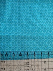 Turquoise Blue Floral Daisies Cotton Fabric BTHY 18×43