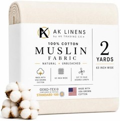 AK TRADING CO. Muslin Fabric/Textile Unbleached – Draping Fabric – Natural 10