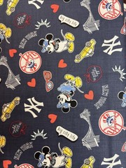 Fabric Traditions Disney MLB Mash-Up New York Yankees Cotton Fabric by the Yard