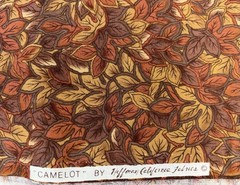 Vintage Lot of 3 Pieces Brown Print Sewing Fabric 6 Yards Total