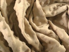 TAUPE TAN MINKY CUDDLE DIMPLE DOT PLUSH SEW QUILT CRAFT FABRIC BTY & PRECUTS