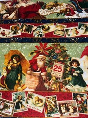 2 CUTS COTTON QUILT FABRIC, CHRISTMAS EMPORIUM, GRAPHIC 45, WILMINGTON