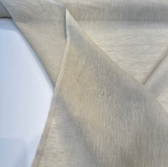 Belgian Linen Sheer Solid Ecru Curtain Drapery Fabric By the Yard