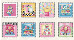 Studio E Let’s Bake 9 x 9 Blocks Panel Cotton Fabric by The Panel