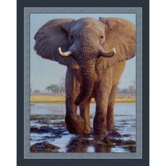 KIONGOZI – Elephant – Fabric Quilt Panel – 100% Cotton Woven Fabric