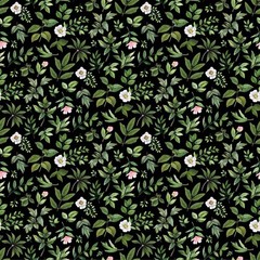 Northcott Blush Sateen by Michel Design Works SP25621 99 Black Leaf Toss Cotton