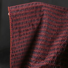 50*137cm Vintage 3D Red & Black Particle Woven Checkered Jacquard Fabrics Design